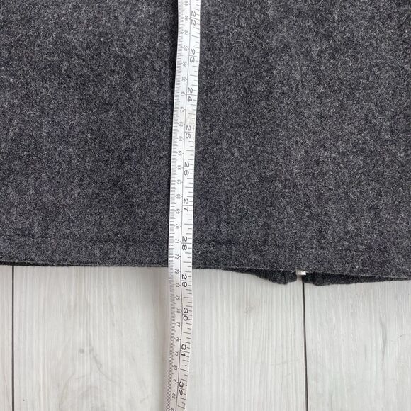 Men's Wool Gap Coat Size Large Gray Zipper Front Lined Vintage Jacket Y2K - Picture 11 of 13